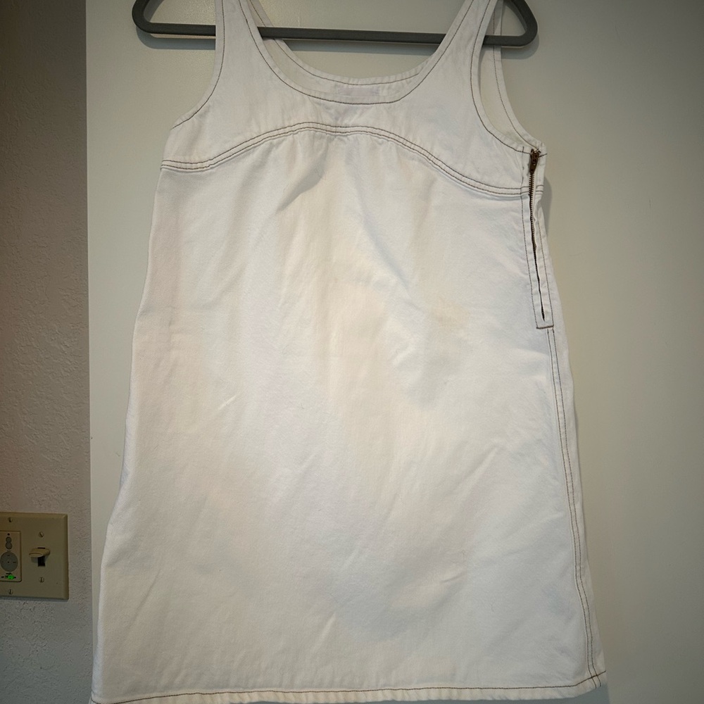 FRAME white denim dress